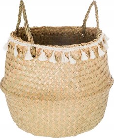 Tengeri fű kosár virágtartó rojt boho