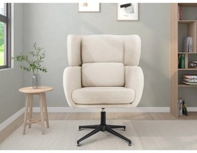 Fehér bársony füles fotel Vanessa – Støraa