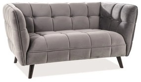 Castello 2 Velvet kétszemélyes kanapé szürke