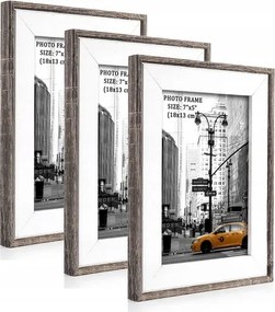 Metrekey 3 db-os képkeret szett 13x18 cm Stílusos Passpartou képkeret