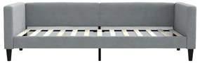 világosszürke kihúzható szövet heverő fiókokkal 100 x 200 cm
