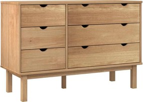 vidaXL OTTA tömör fenyőfa fiókos szekrény 111x43x73,5 cm