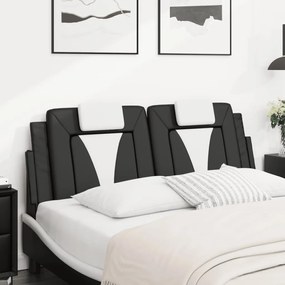 fekete és fehér műbőr fejtámla párna 140 cm