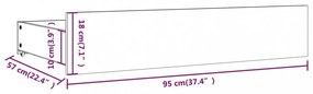 4 db fekete tömör fenyőfa ágyneműtartó fiók