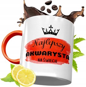 Narancssárga Bögre Akvarista Ajándék fényképes nyomtatással