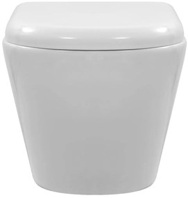 Fehér kerámia perem nélküli fali WC
