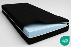 Habszivacs matrac Puha H2 125X190 Fekete 9cm Antibakteriális baba habszivacs