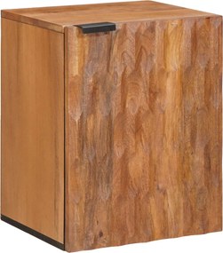 vidaXL Fürdőszobai Függő Szekrény Barna 38 x 33 x 48 cm Tömör Mangófát