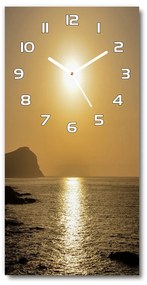 Négyszögletes fali üvegóra Sunset tengeren pl_zsp_30x60_f_94820820