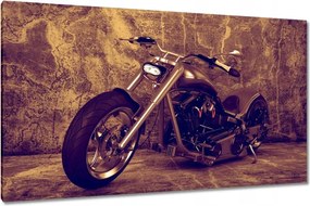 Vászonkép 120x70 Motorkerékpár szépia színben