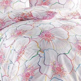 BedTex Satin ágynemű Bloom, 135 x 200 cm, 80 x 80 cm, 135 x 200 cm, 80 x 80 cm