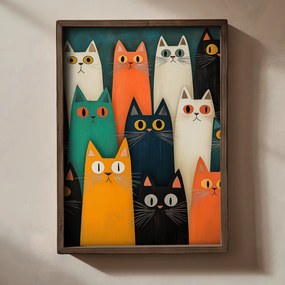 TUN020-L keretezett MDF falikép, 35 x 47 cm