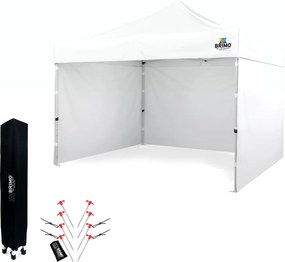 Szerelhető sátor 3x3m Ünnepségekre: Vízálló Védelem és Villámgyors Összecsukás - plusz 3 oldalfal - Fehér