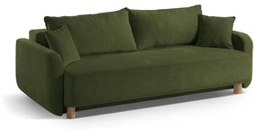 Zöld kinyitható tárolóhelyes kanapé 231 cm Elen – Micadoni
