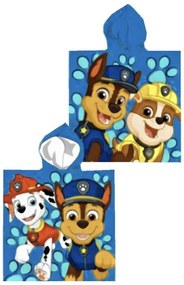 Gyerek poncsó PAW PATROL kék 55x110cm Setino