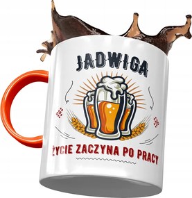 Narancssárga Bögre Hedvig Feleség Ajándék Nyomtatott Fotóval