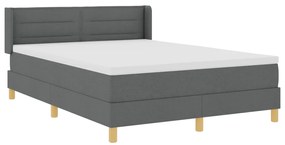 Boxspring ágy matraccal sötétszürkében, 160 x 200 cm szövet