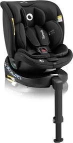 Lionelo - Forgatható bázissal rendelkező autósülés NAVY i-Size 40-150 cm fekete