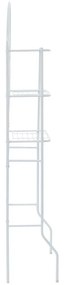 Fehér WC feletti tárolóállvány 60 x 33 x 174 cm