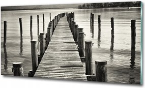 Fotó kép edzett üveg Rét a hegyekben 125x50