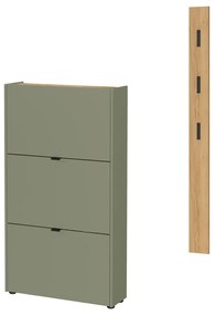 Natúr színű-szürkésbarna előszoba bútor 101x200x22 cm Ameca – Germania