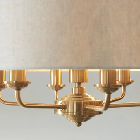 Endon glamour modern függeszték highclere antik sárgaréz természetes vászon end110722