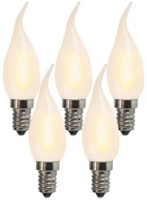 5 db E14-es LED matt gyertyalámpa BXS35 1W 100 lumen 2200K