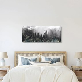 Kép - Erdő illusztrált elemekkel (120x50 cm)