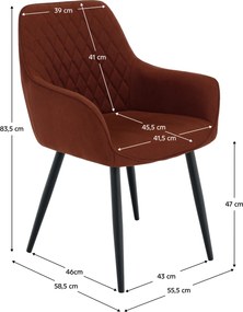 Design fotel, barna/fekete, OSKOR