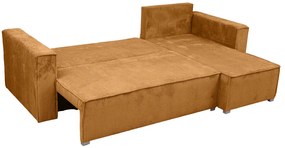 Mustársárga sarokkanapé SMART COSARO, kétoldalas + 2 párna INGYEN