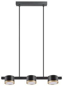 LED Csillár zsinóron MIRELLA 3xGX53/6W/230V fekete