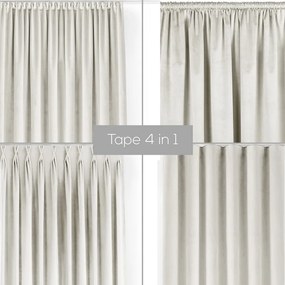 Krémszínű bársony dimout (részleges sötétítő) függöny 200x250 cm Velto – Filumi