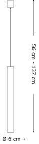 Ideal Lux - LED függeszték kábelen LOOK 1xGU10/7W/230V CRI 90 átm. 6 cm fehér
