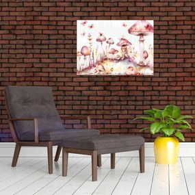 Üveg kép - Rózsaszín tündér (70x50 cm)