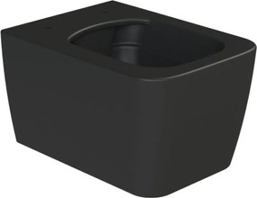 CeraStyle HERA fali WC - MATT FEKETE - rimless - perem nélküli - rejtett rögzítésű - 52 cm