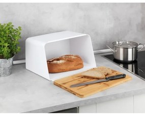 WENKO 54099100 - KUBO kenyértartó 35x26,5 cm fehér/barna