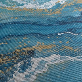 Kép - Világoskék márvány arannyal II. (120x50 cm)
