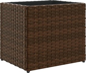 vidaXL barna polyrattan kerti ültetőláda 36x30x32 cm