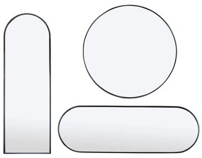 Fekete fali tükör 40x120 cm Lilee - Bonami Essentials
