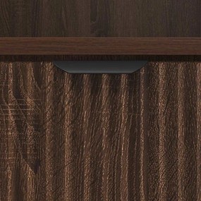 Éjjeliszekrények 2 pcs barna tölgy 49 x 36 x 61 cm Faanyag