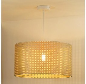 Duolla - Csillár zsinóron ROLLER RATTAN 1xE27/15W/230V átm. 45 cm bézs
