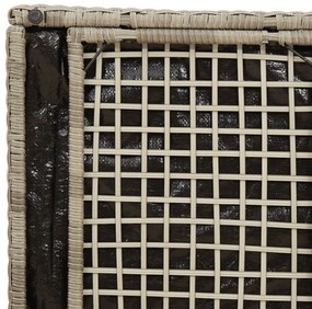 Kültéri Tároló Doboz Világosszürke és Sötétszürke Szintetikus rattan