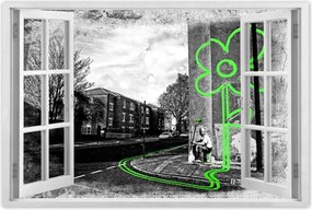 Poszter 60x40 Banksy Lime virág