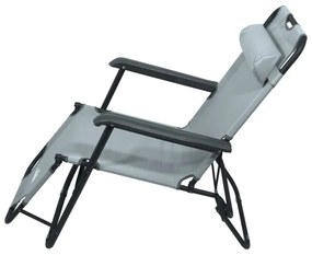 Összecsukható állítható szék szürke/fekete