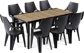Parker Large 8+1 kerti bútor garnitúra szett kőris-grafit