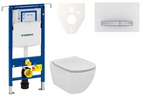 Fali WC szett Geberit előtétfalas szereléshez + Ideal Standard Tesi WC 111.355.00.5NF8