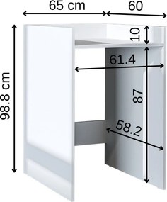 Fürdőszobaszekrény, 65 cm – TR283VLN1352