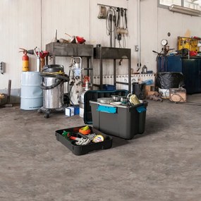 Fekete fedeles műanyag tárolódoboz 73,5x44,5x46 cm Scuba Box – KIS