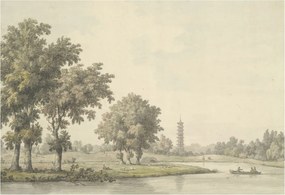 Divatos Flizelin Tapéta Ragasztóval Fali 3D Csendes park 152x104 Ragasztó