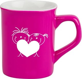 Kerámia bögre 250 ml gravírozás Valentin-nap Szerelmes pár szívvel